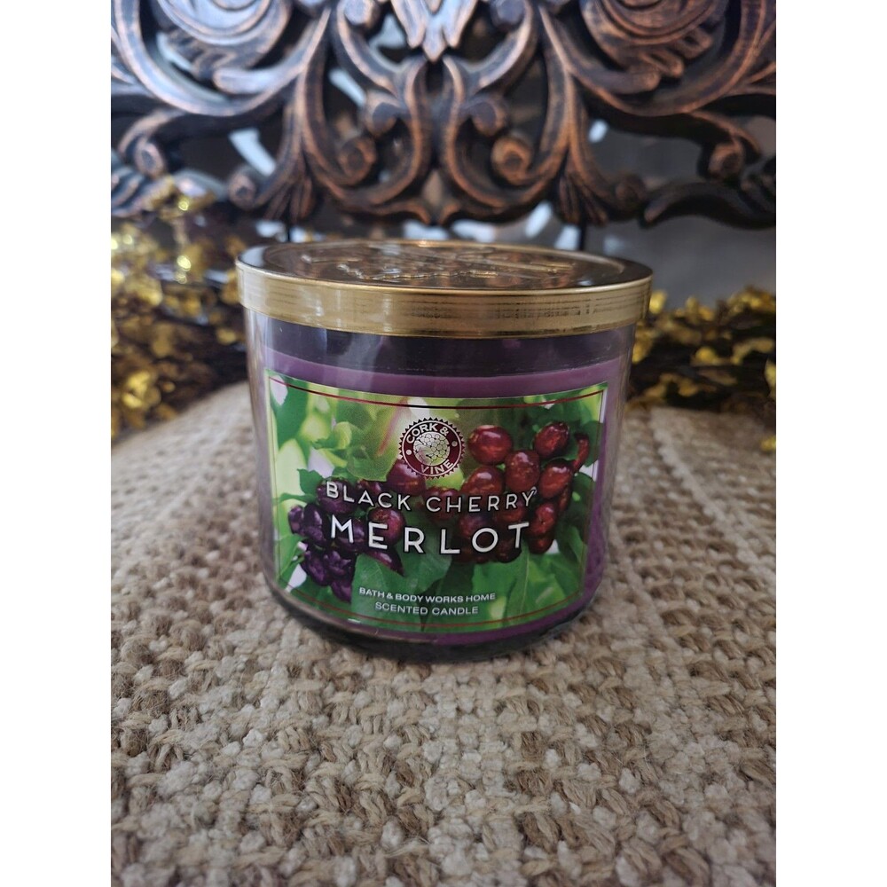 Bath & Body Works/Cork & Vine - Black Cherry Merlot 3-wick Candle